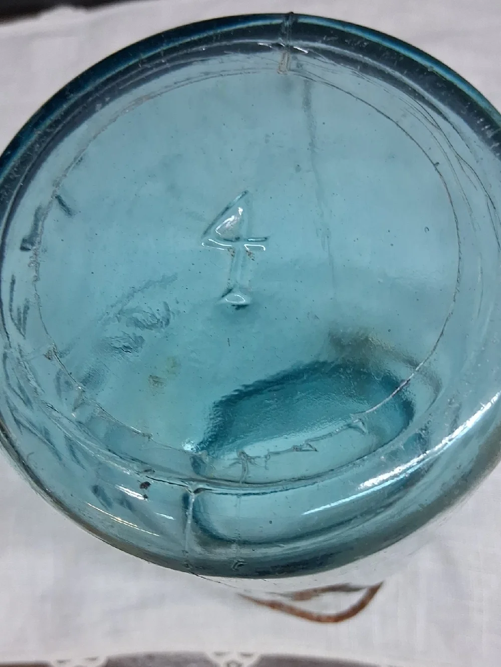 (A)Vintage‎ Ball Ideal aqua blue glass canning jars with wire bail closures(3)